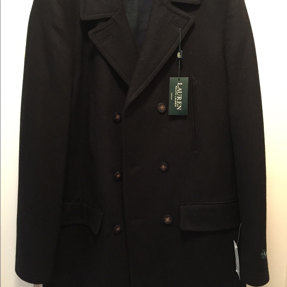 Brand new Ralph Lauren men peacoat Black  42XLLong